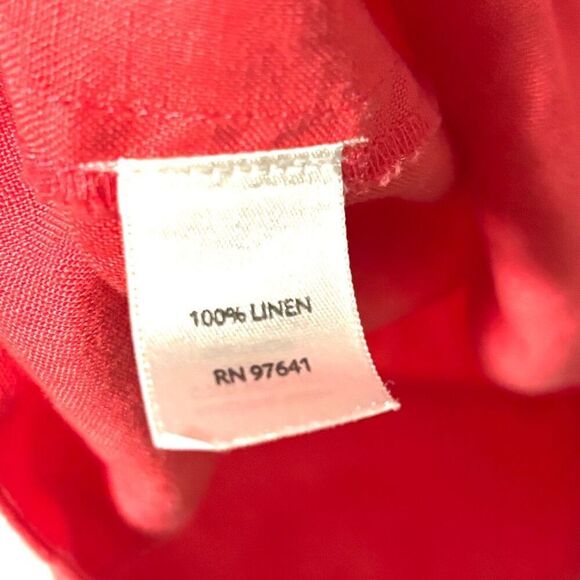 J. Jill L 100% linen coral sleeveless pocket dress - Picture 7 of 8